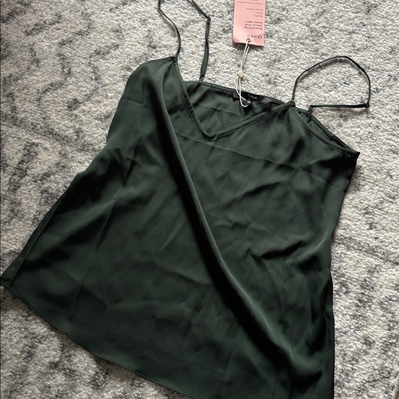Quince Green Silk Cami - Picture 2 of 4